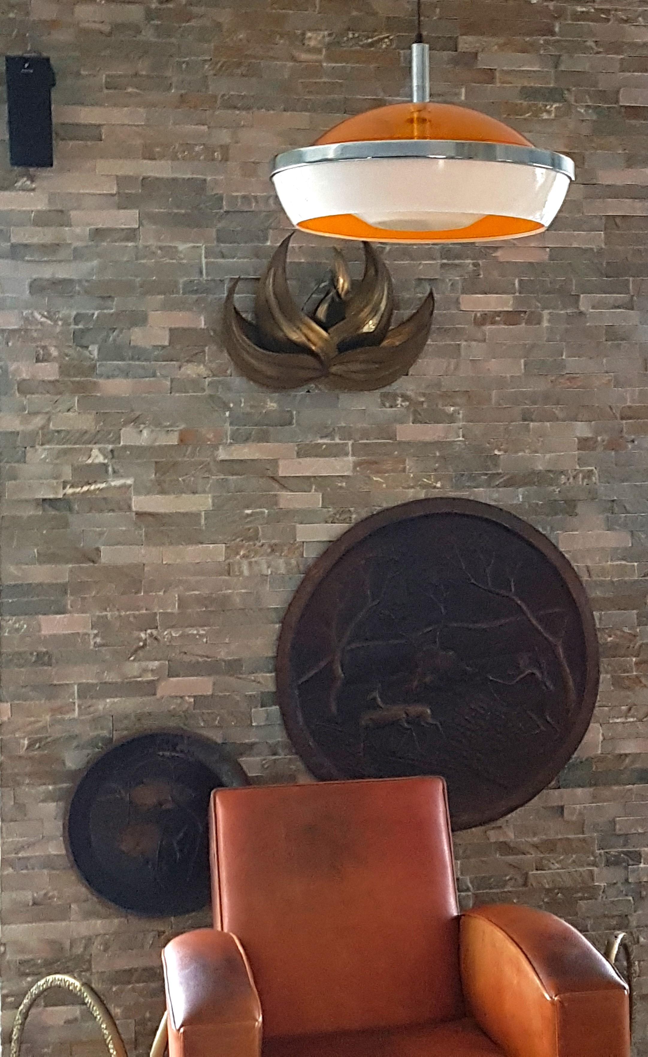 Lampada a soffitto a sospensione in plexiglass Stilux, 1960, Milano, Italia in vendita 2