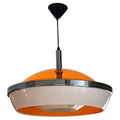 Mid-Century Stilux Plexiglass Pendant Ceiling Lamp, 1960s, Milan, Italy