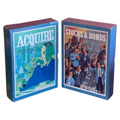 Vintage Mid-Century "Stocks & Bonds" and "Acquire" Board Games by 3M