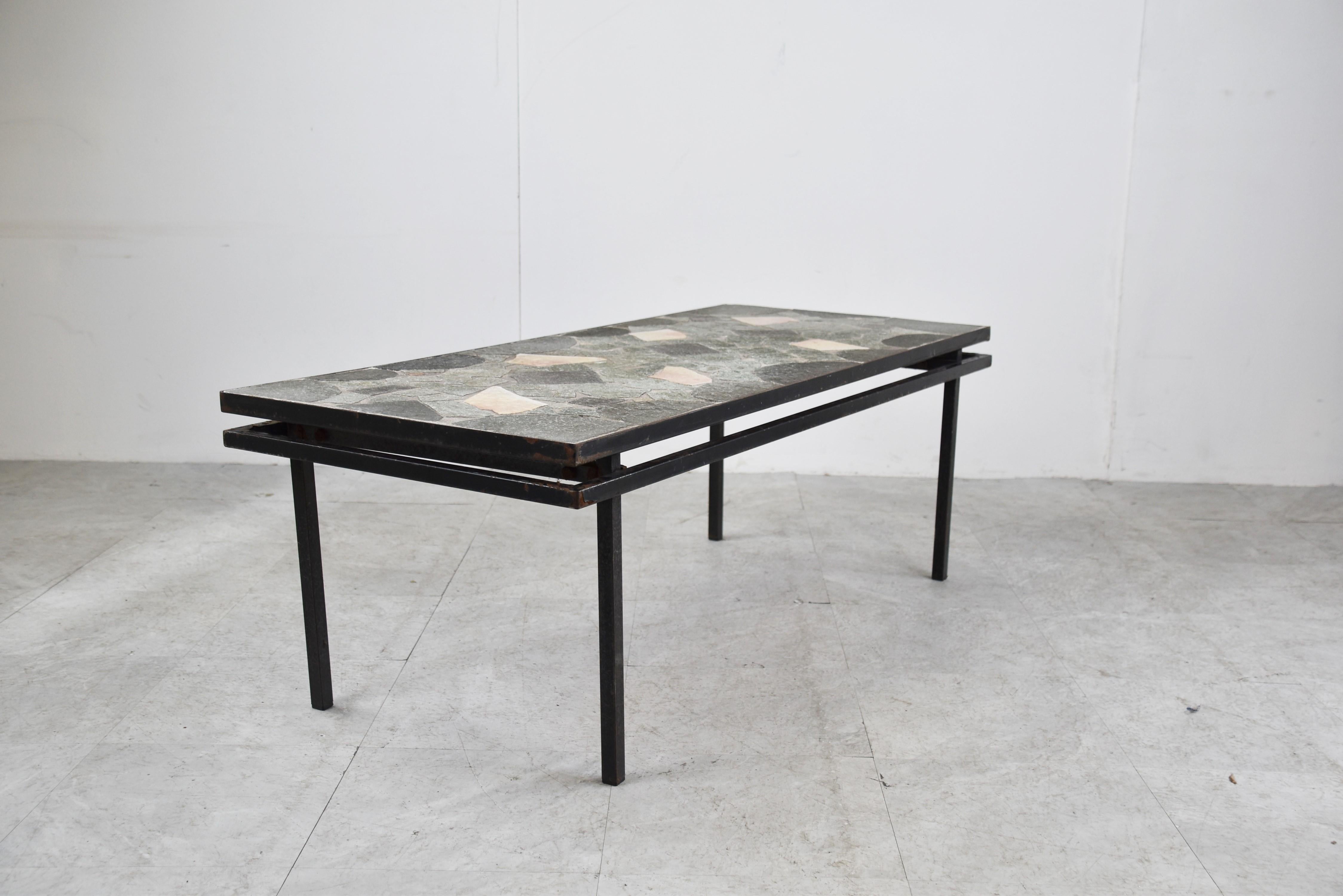 Mid Century Stone Coffee Table, 1960s For Sale 4