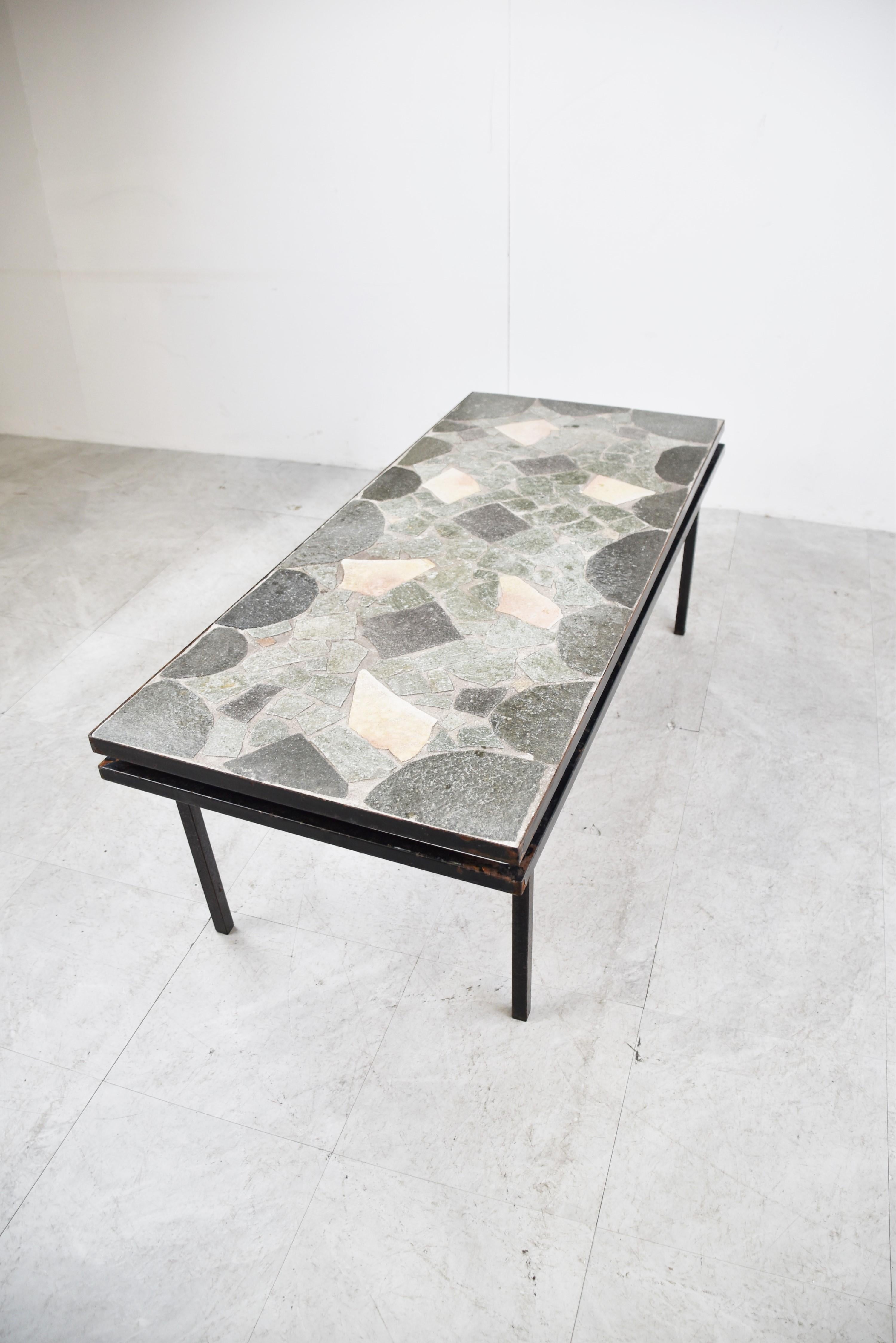 Mid Century Stone Coffee Table, 1960s For Sale 1