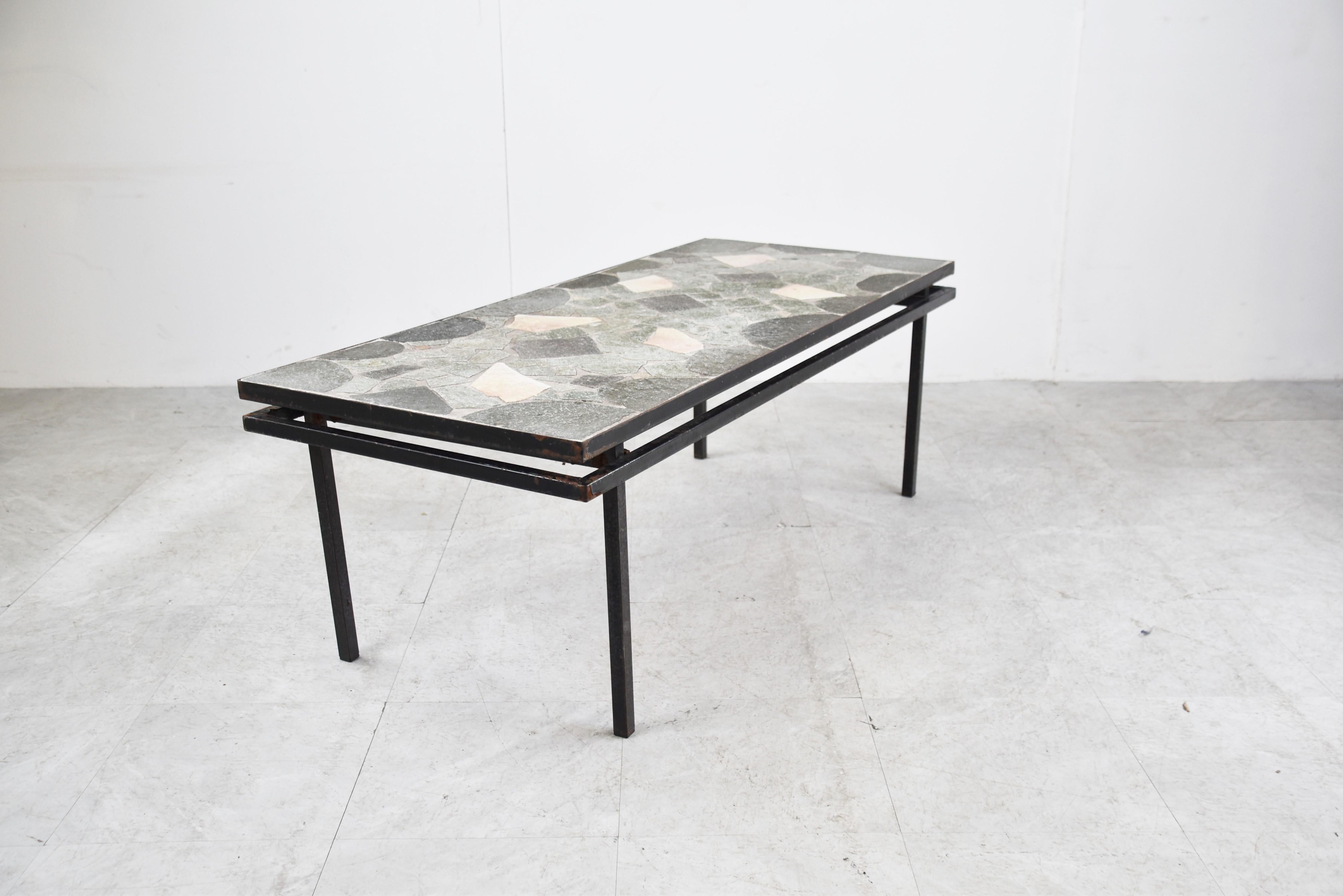 Mid Century Stone Coffee Table, 1960s For Sale 2