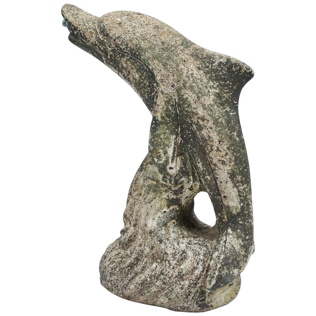 Midcentury Stone Dolphin Fountain from England