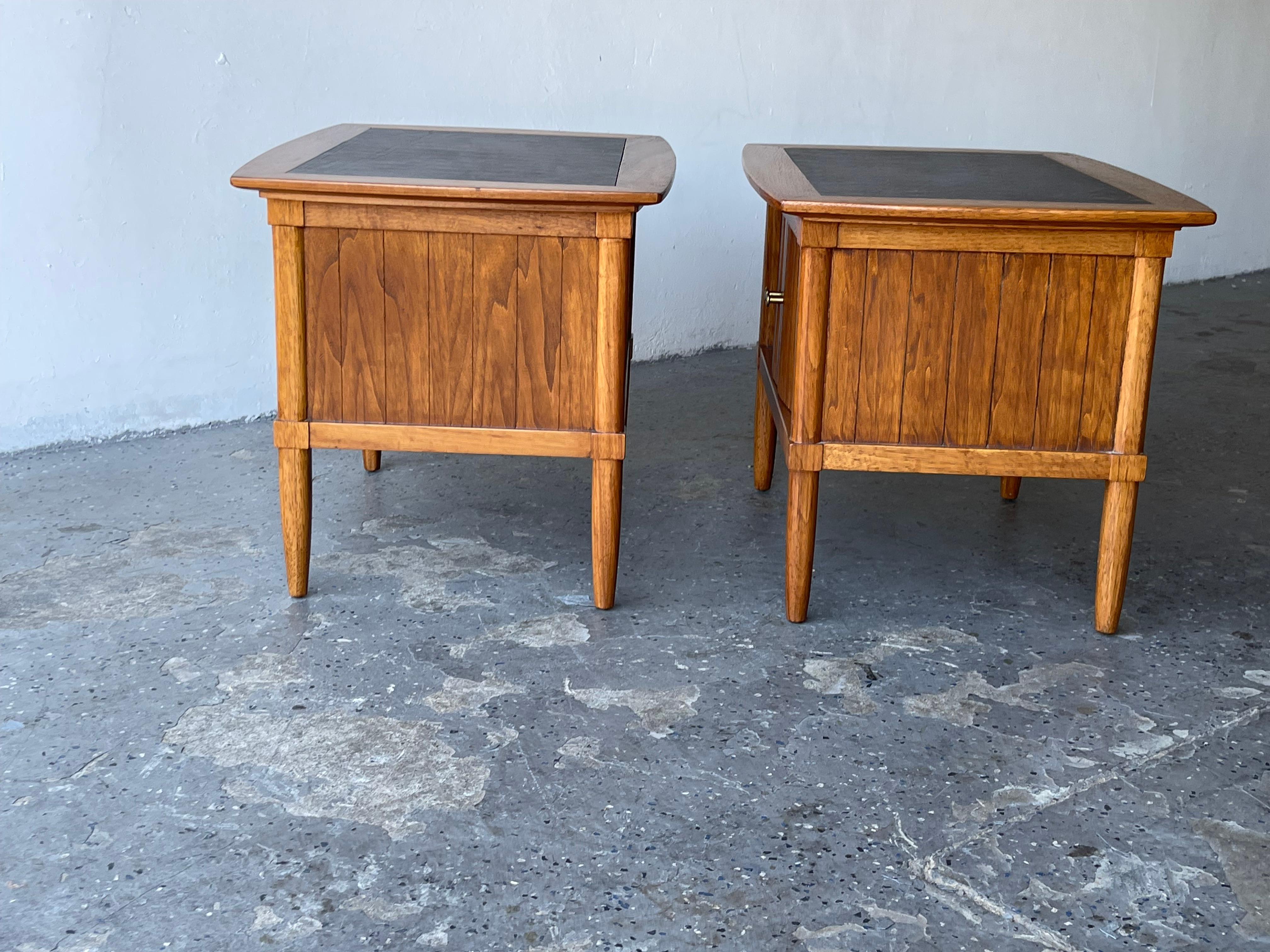Mid Century Stone Topped Sophisticate line by Tomlinson End Tables - Nightstands 3