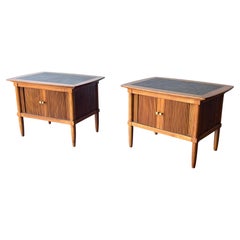 Mid Century Stone Topped Sophisticate line by Tomlinson End Tables - Nightstands