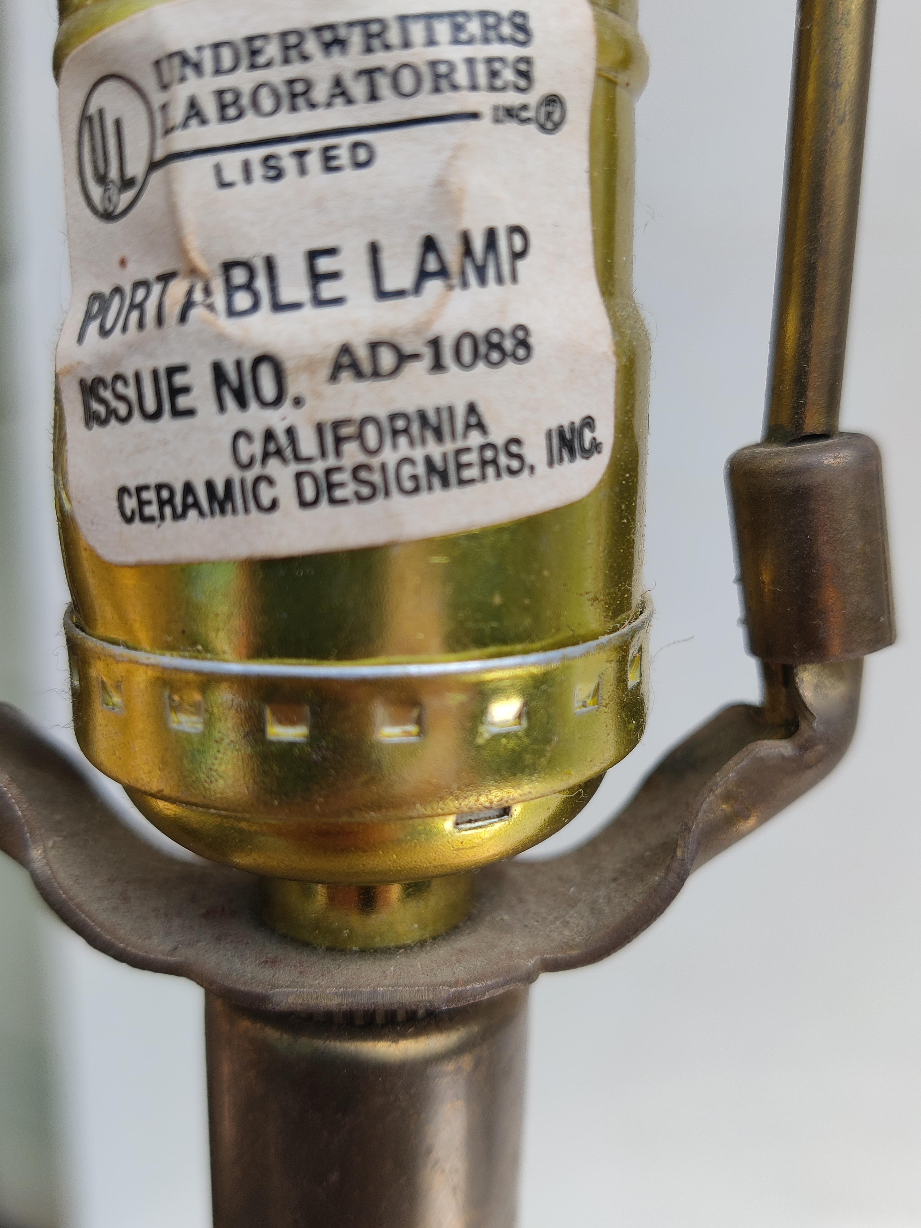 Mid Century Stoneware Lamp For Sale 4