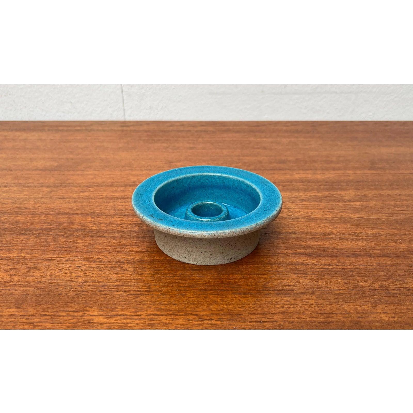 Mid-Century Stoneware Pottery Candle Holder from Knabstrup, Denmark, 1960s en vente 3