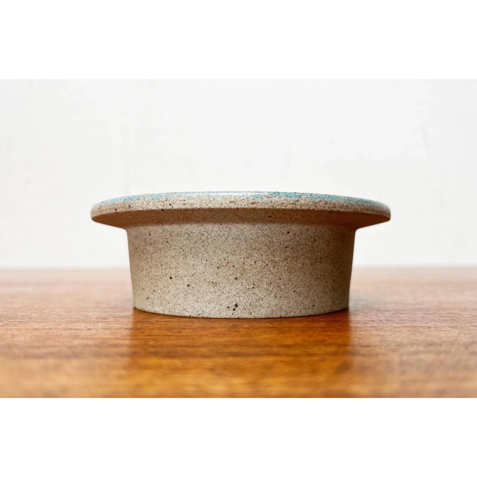 Mid-Century Stoneware Pottery Candle Holder from Knabstrup, Denmark, 1960s en vente 4