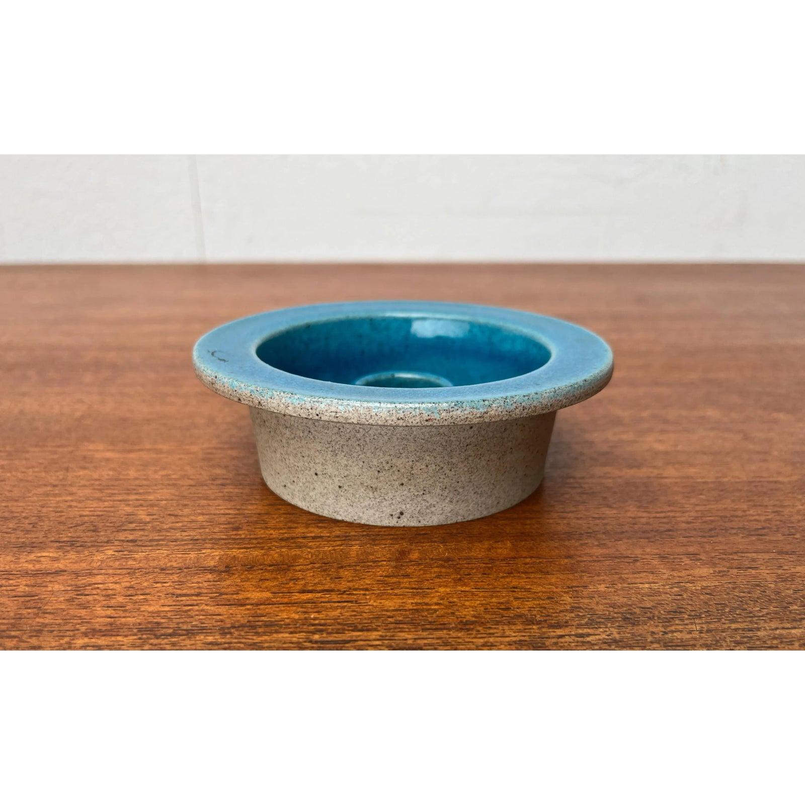 Mid-Century Stoneware Pottery Candle Holder from Knabstrup, Denmark, 1960s en vente 5