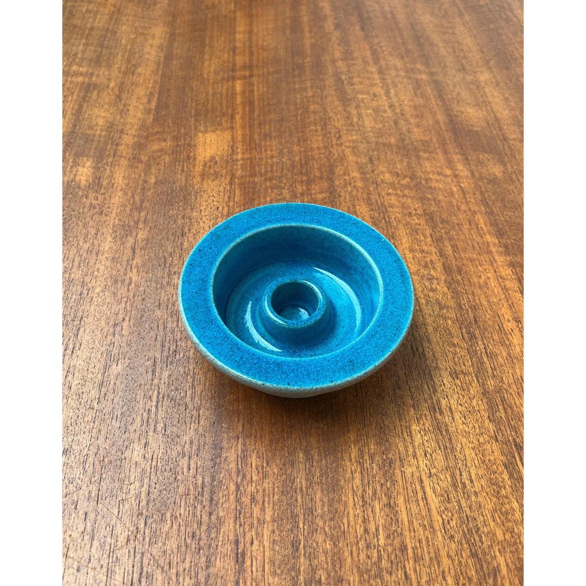 Mid-Century Modern Mid-Century Stoneware Pottery Candle Holder from Knabstrup, Denmark, 1960s en vente