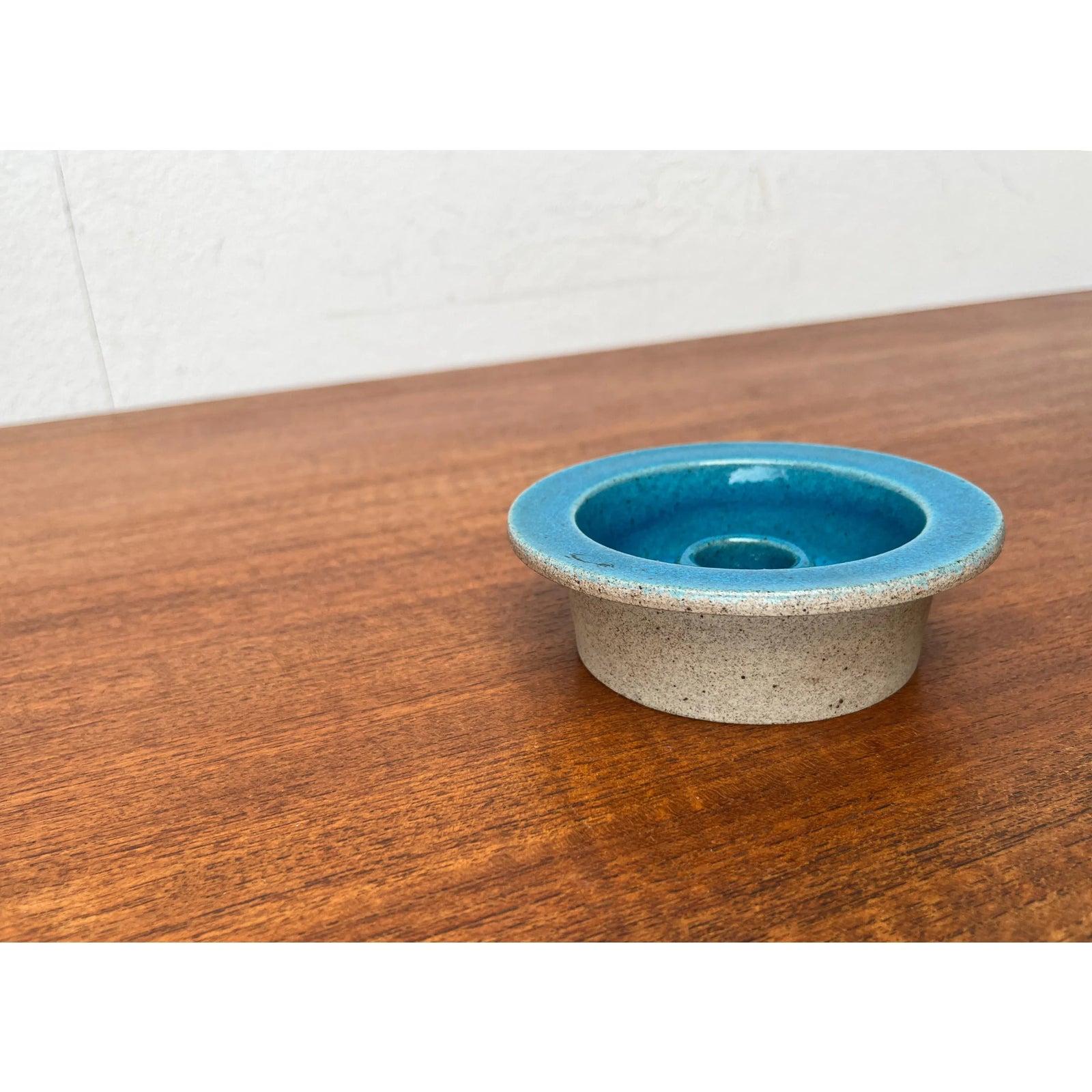 20ième siècle Mid-Century Stoneware Pottery Candle Holder from Knabstrup, Denmark, 1960s en vente