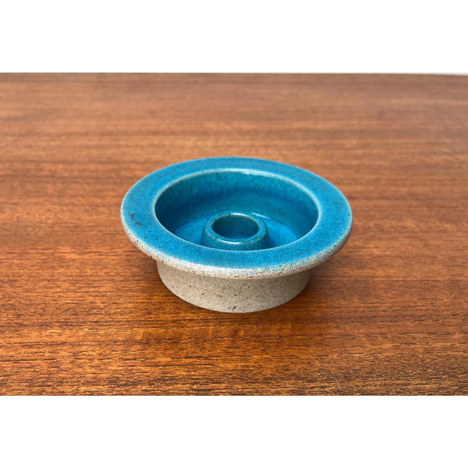 Poterie Mid-Century Stoneware Pottery Candle Holder from Knabstrup, Denmark, 1960s en vente