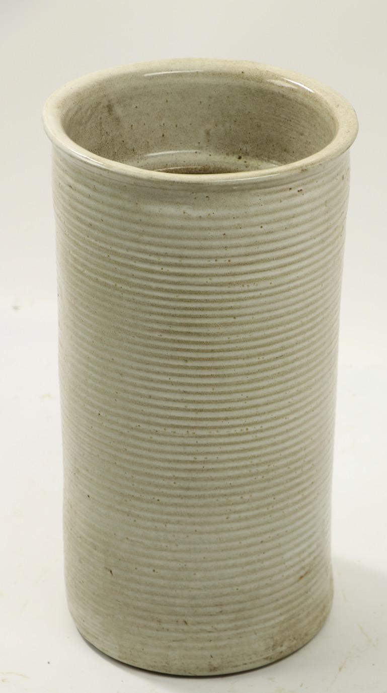 Mid-Century Modern Mid Century Stoneware Pottery Umbrella Cane Stand