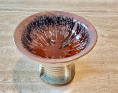 Midcentury Stoneware Splatter Bowl
