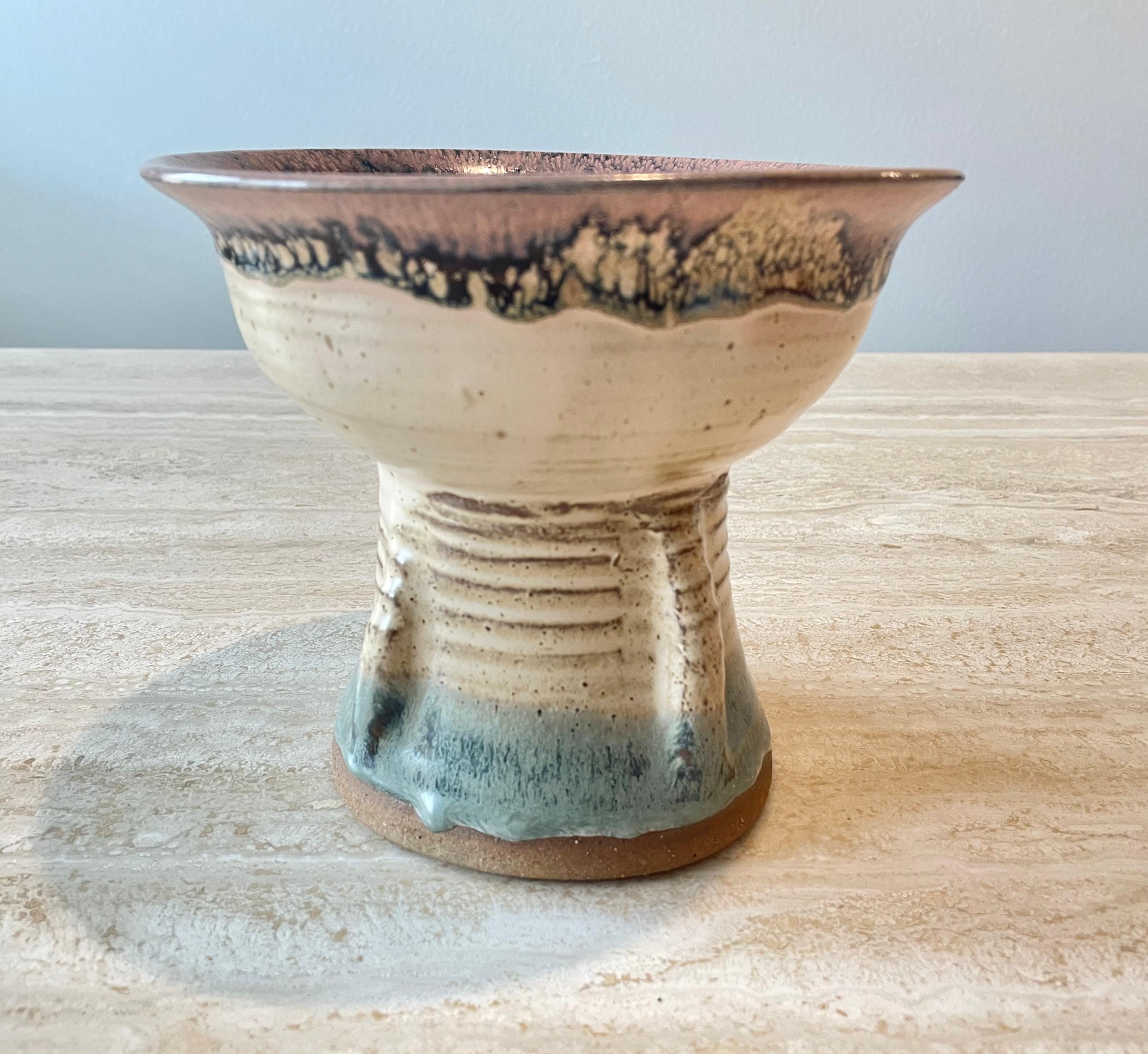 Mid-Century Modern Midcentury Stoneware Splatter Bowl For Sale