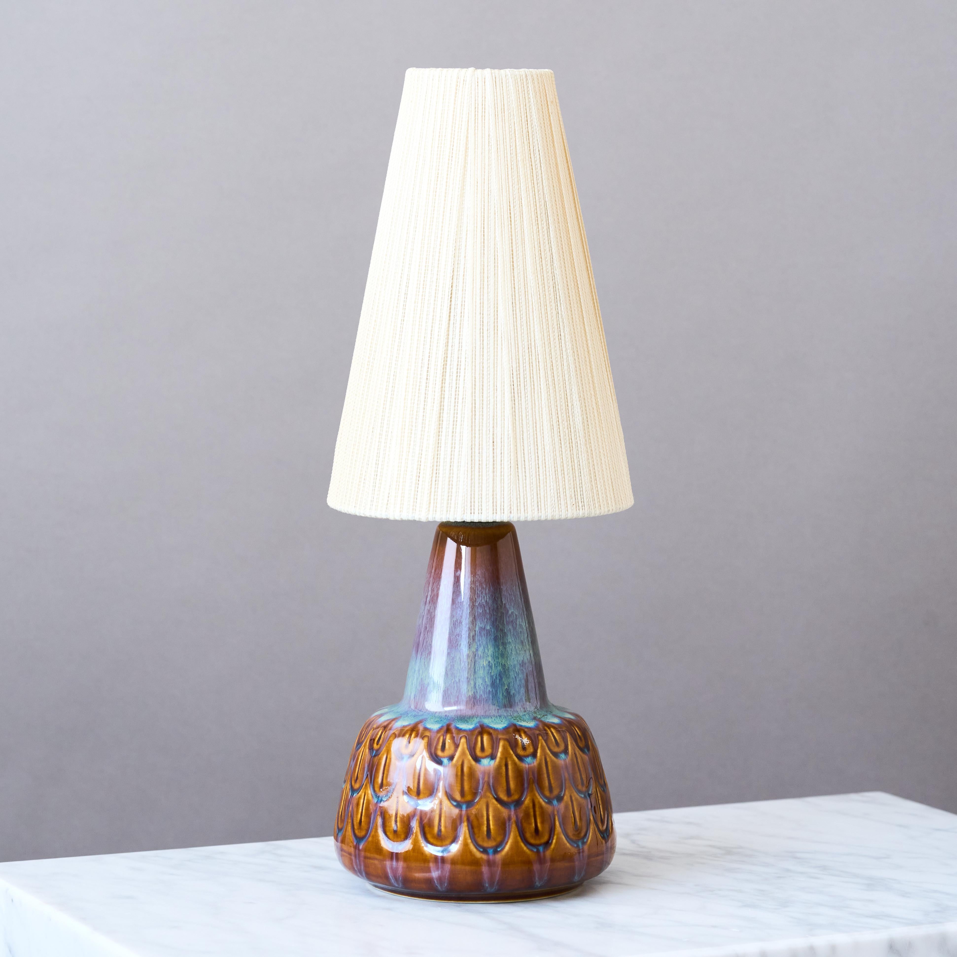 Scandinavo moderno Lampada da tavolo in gres di metà secolo di Einar Johansen Søholm Stentøj, Danimarca anni '60 in vendita