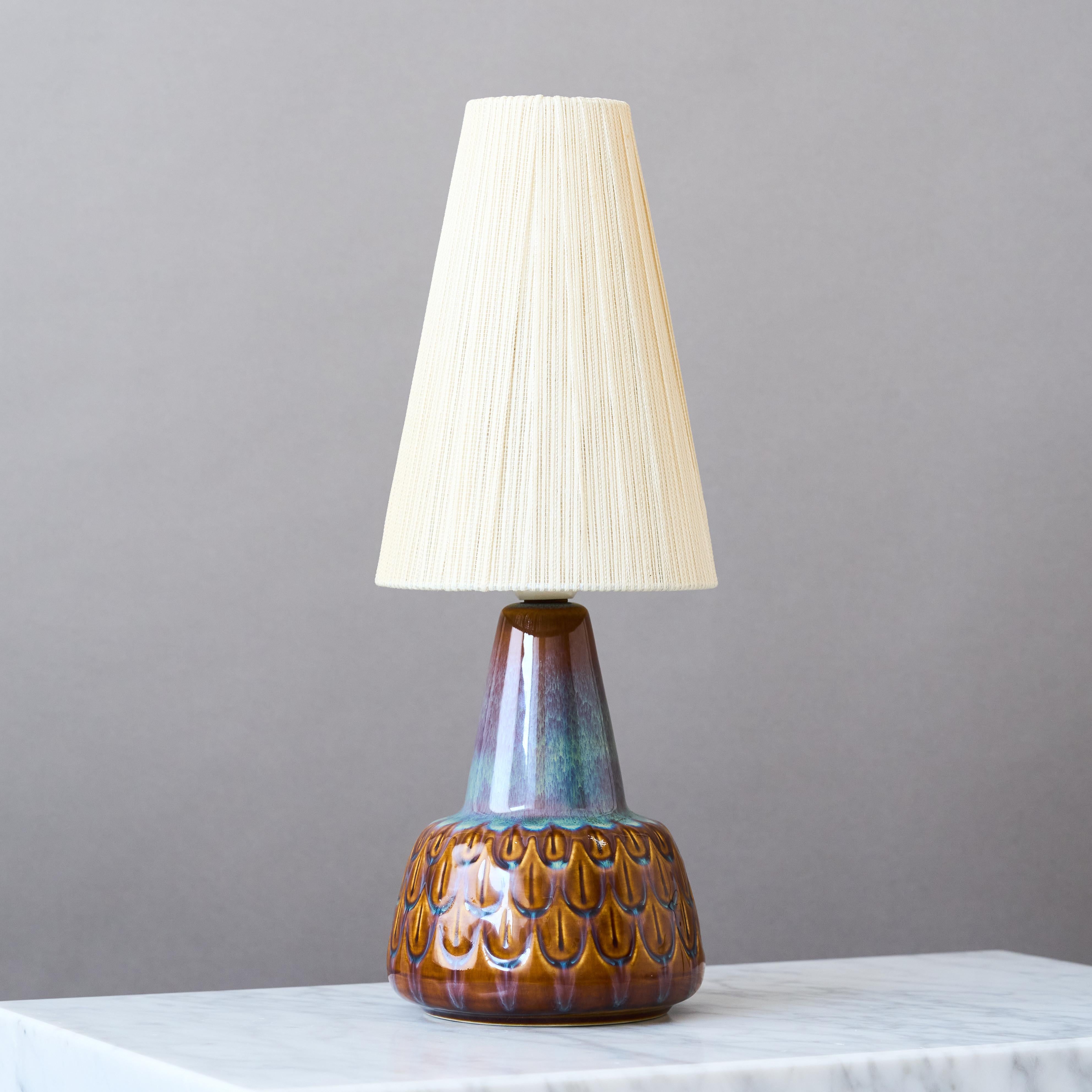 XX secolo Lampada da tavolo in gres di metà secolo di Einar Johansen Søholm Stentøj, Danimarca anni '60 in vendita