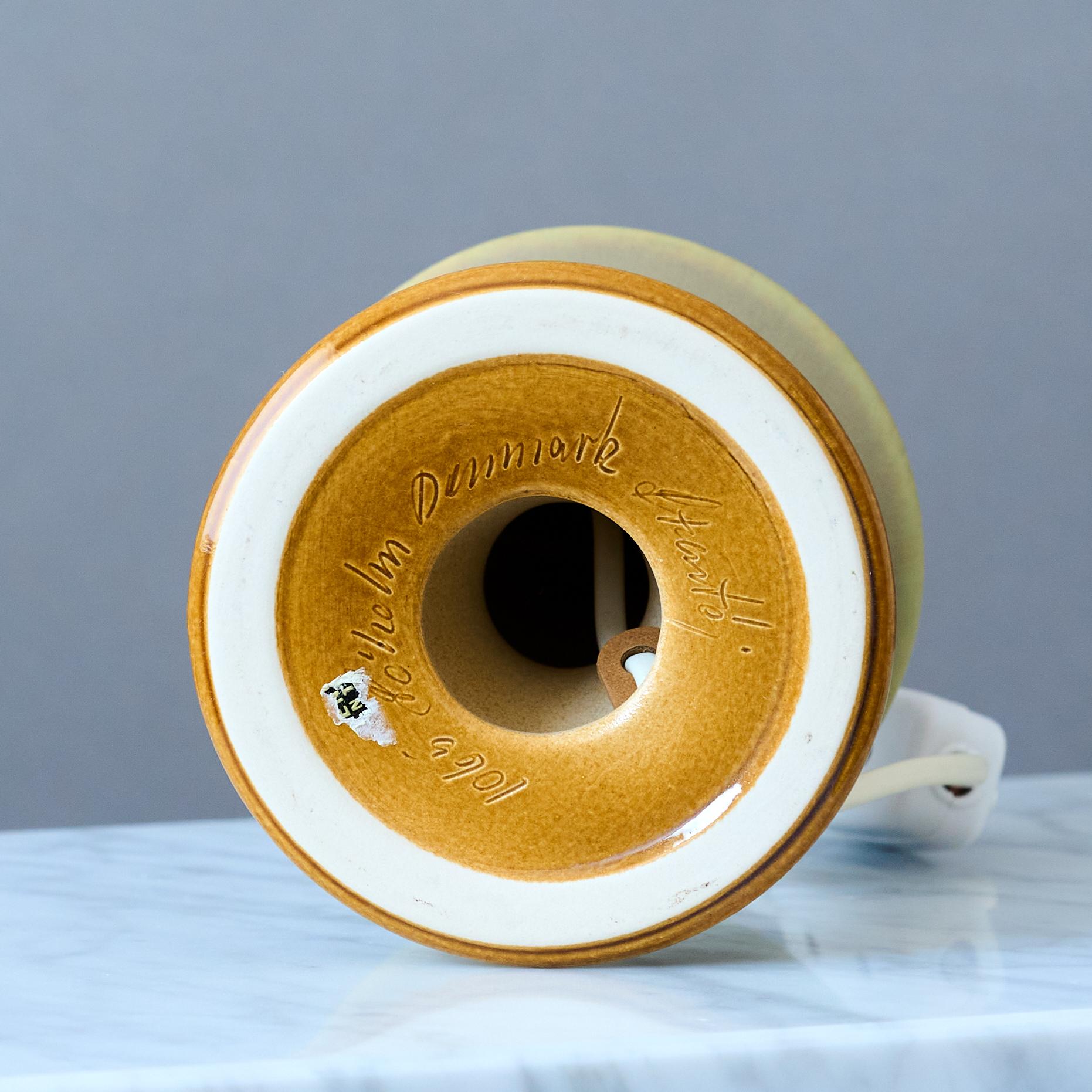 Lámpara de sobremesa de gres de mediados de siglo de Einar Johansen Søholm Stentøj, Dinamarca Años 60 siglo XX en venta