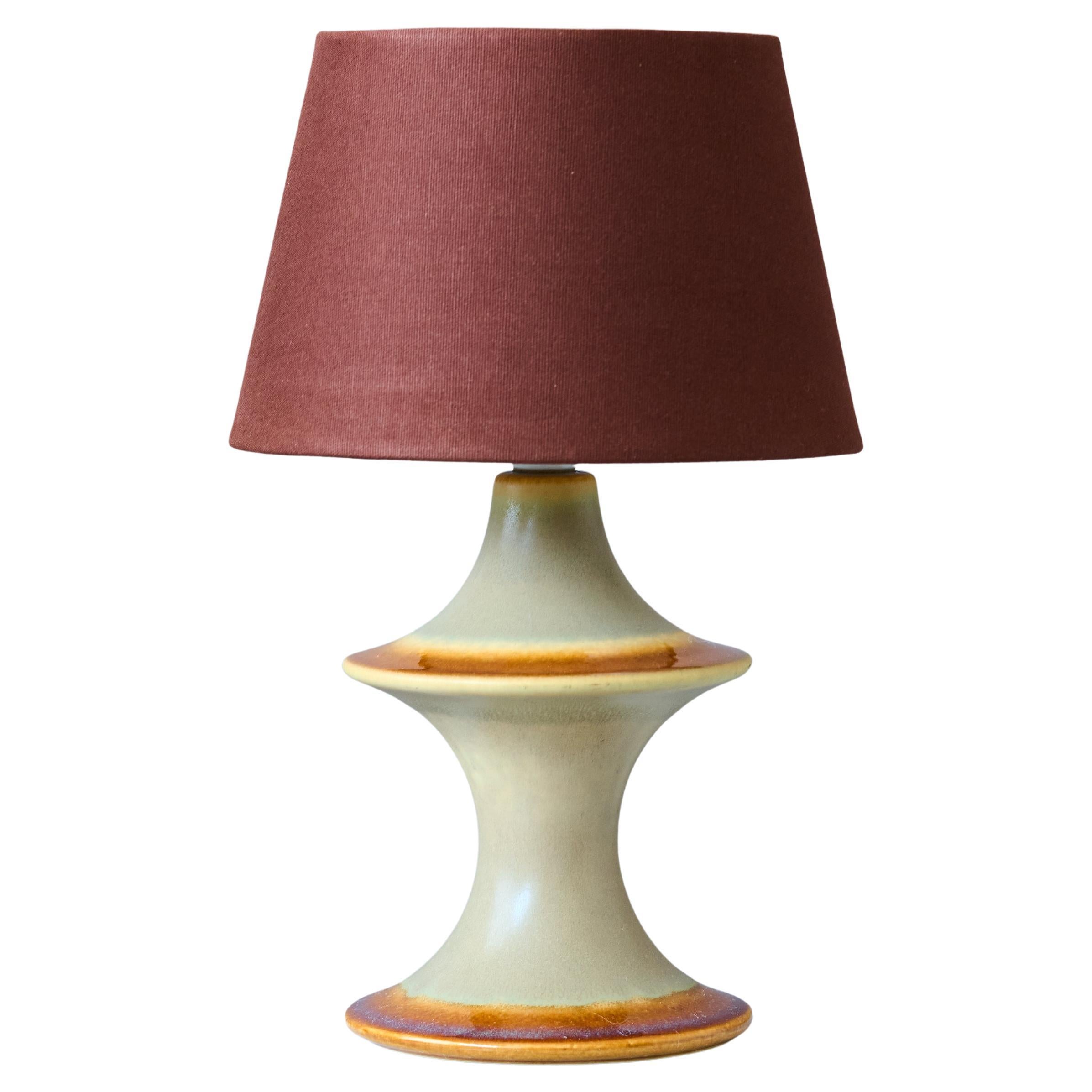 Lampe de table en grès du milieu du siècle par Einar Johansen Søholm Stentøj, Danemark années 1960