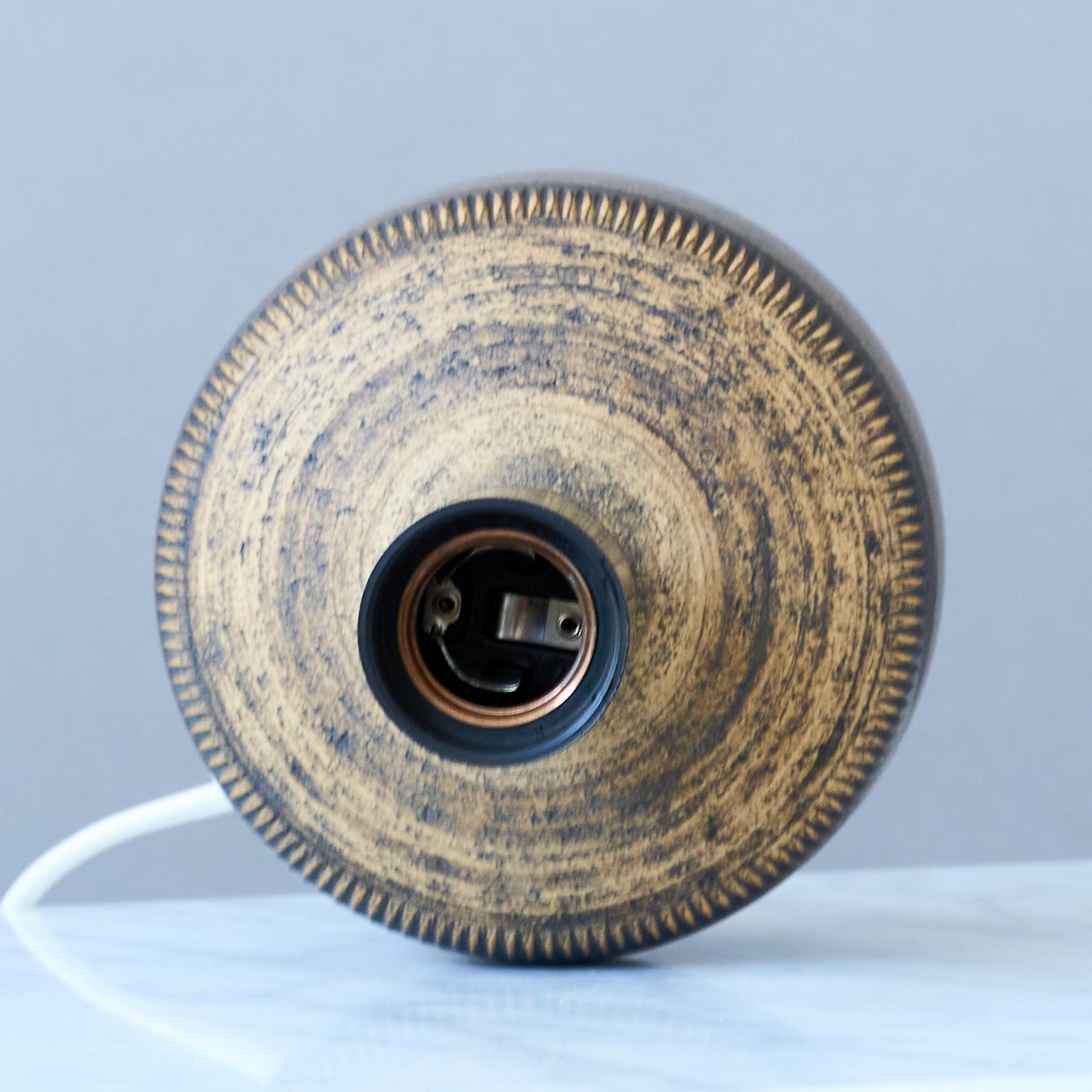 Lámpara de sobremesa de gres de mediados de siglo, Klase Höganäs, Suecia, años 60. siglo XX en venta