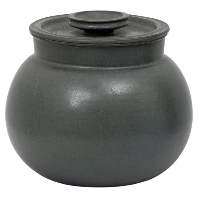 Mid-Century Stoneware Tobacco Jar by Franco Bucci for Laboratorio Pesaro, 1960s For Sale