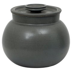 Mid-Century Stoneware Tobacco Jar by Franco Bucci for Laboratorio Pesaro, 1960s