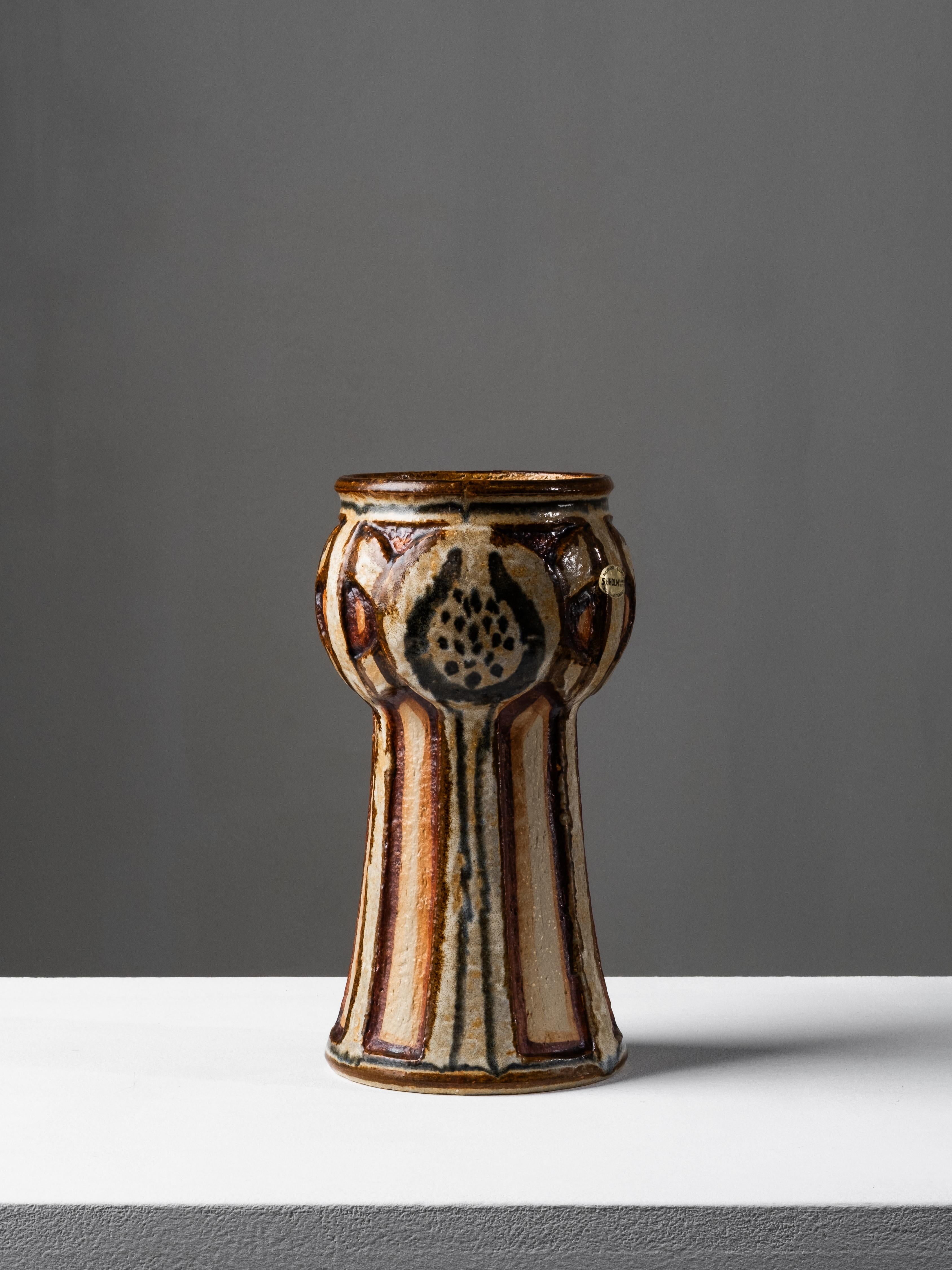 Mid-Century Stoneware Vase by Søholm, Denmark, 1960s For Sale 4