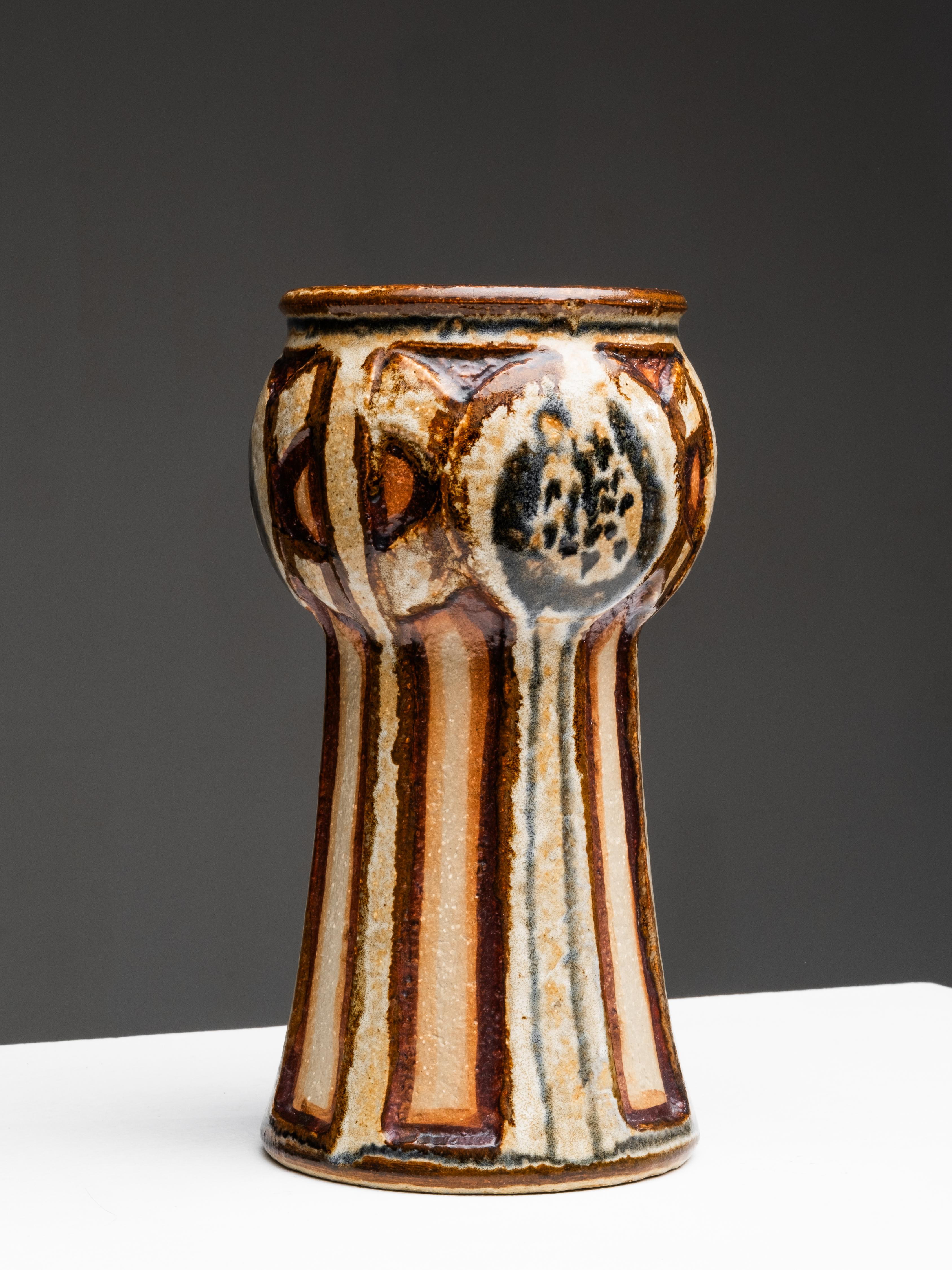 Glazed Mid-Century Stoneware Vase by Søholm, Denmark, 1960s For Sale