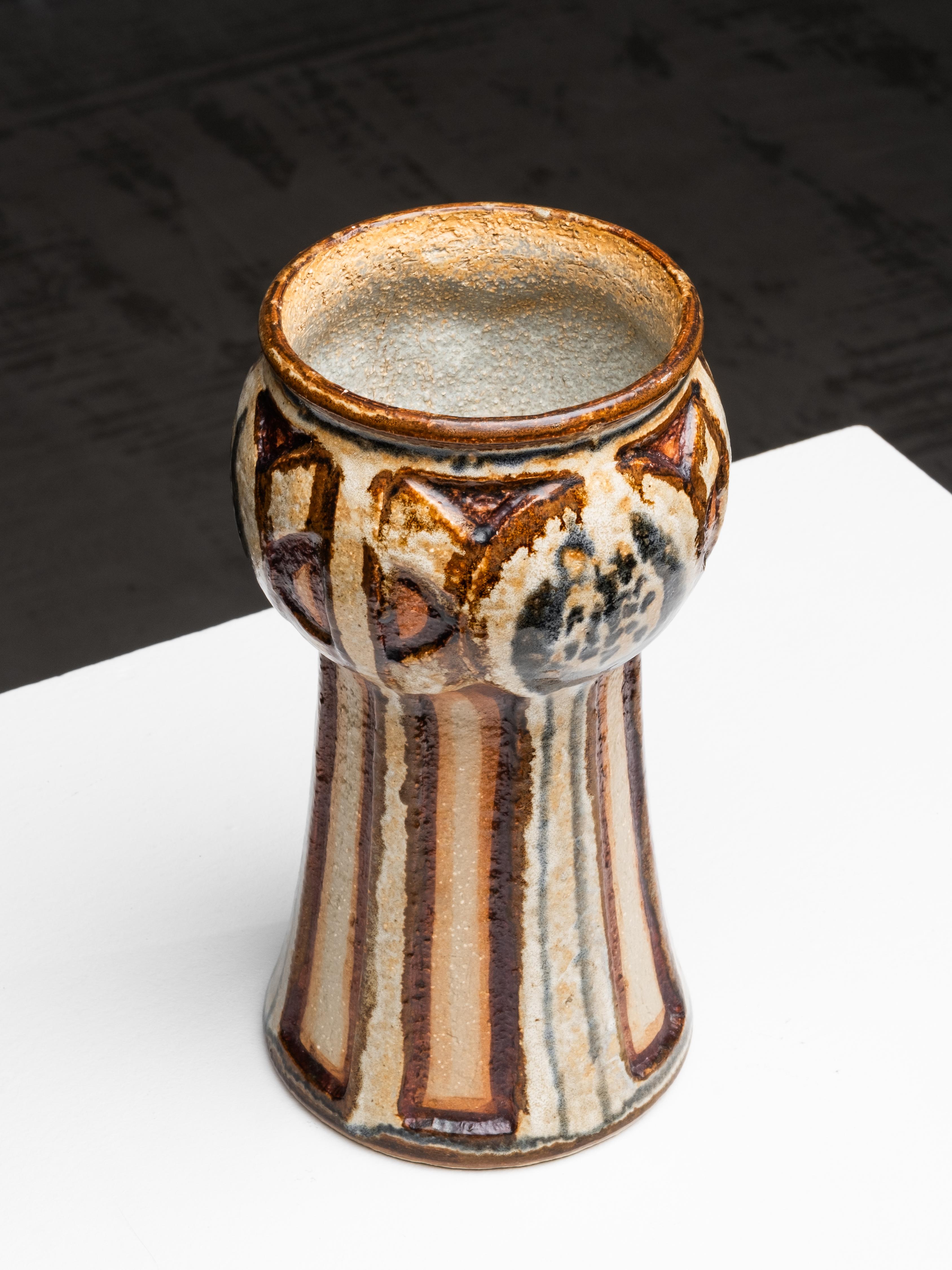 Mid-Century Stoneware Vase by Søholm, Denmark, 1960s In Good Condition For Sale In Karis, Nyland