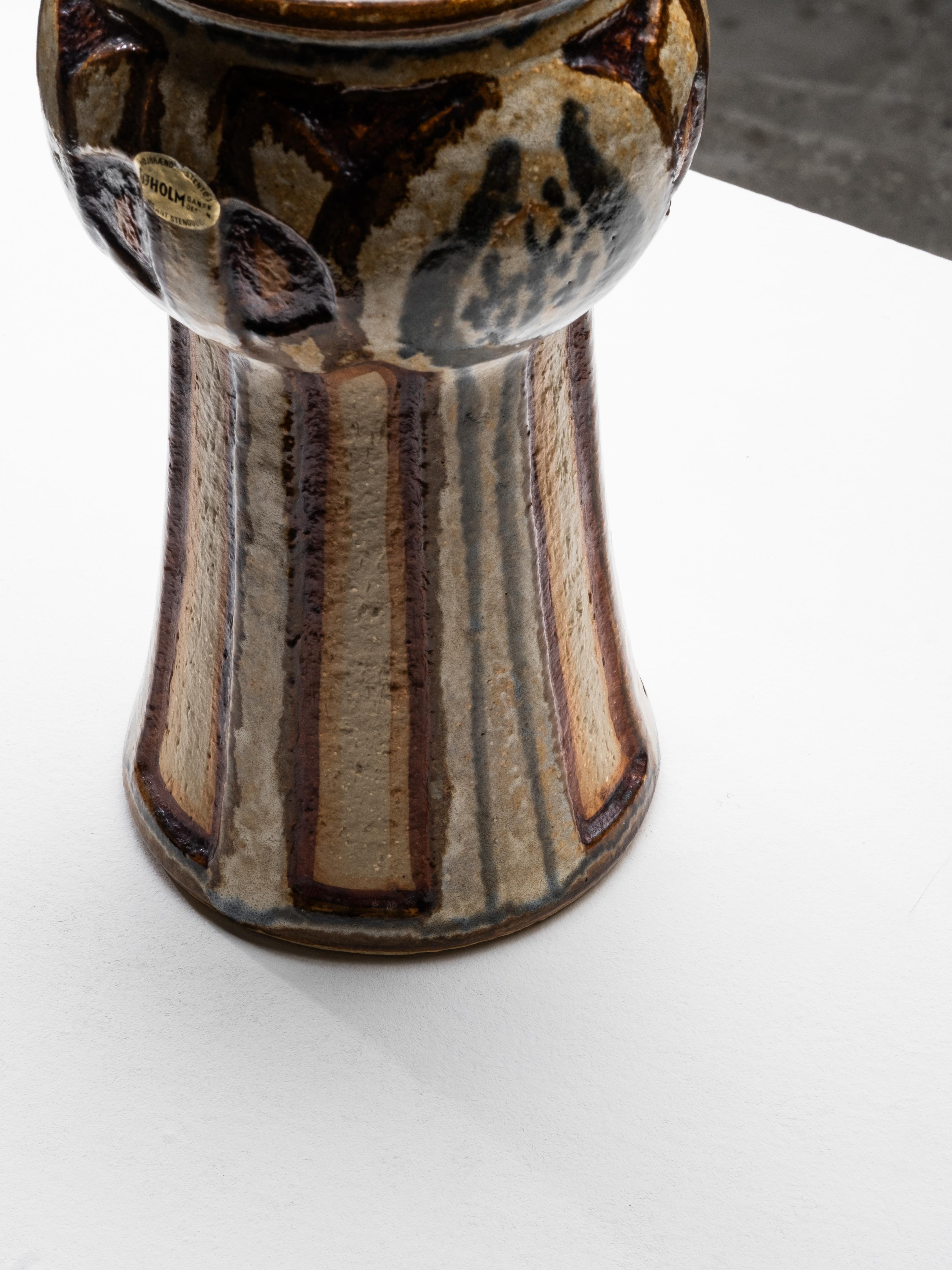 Mid-Century Stoneware Vase by Søholm, Denmark, 1960s For Sale 2