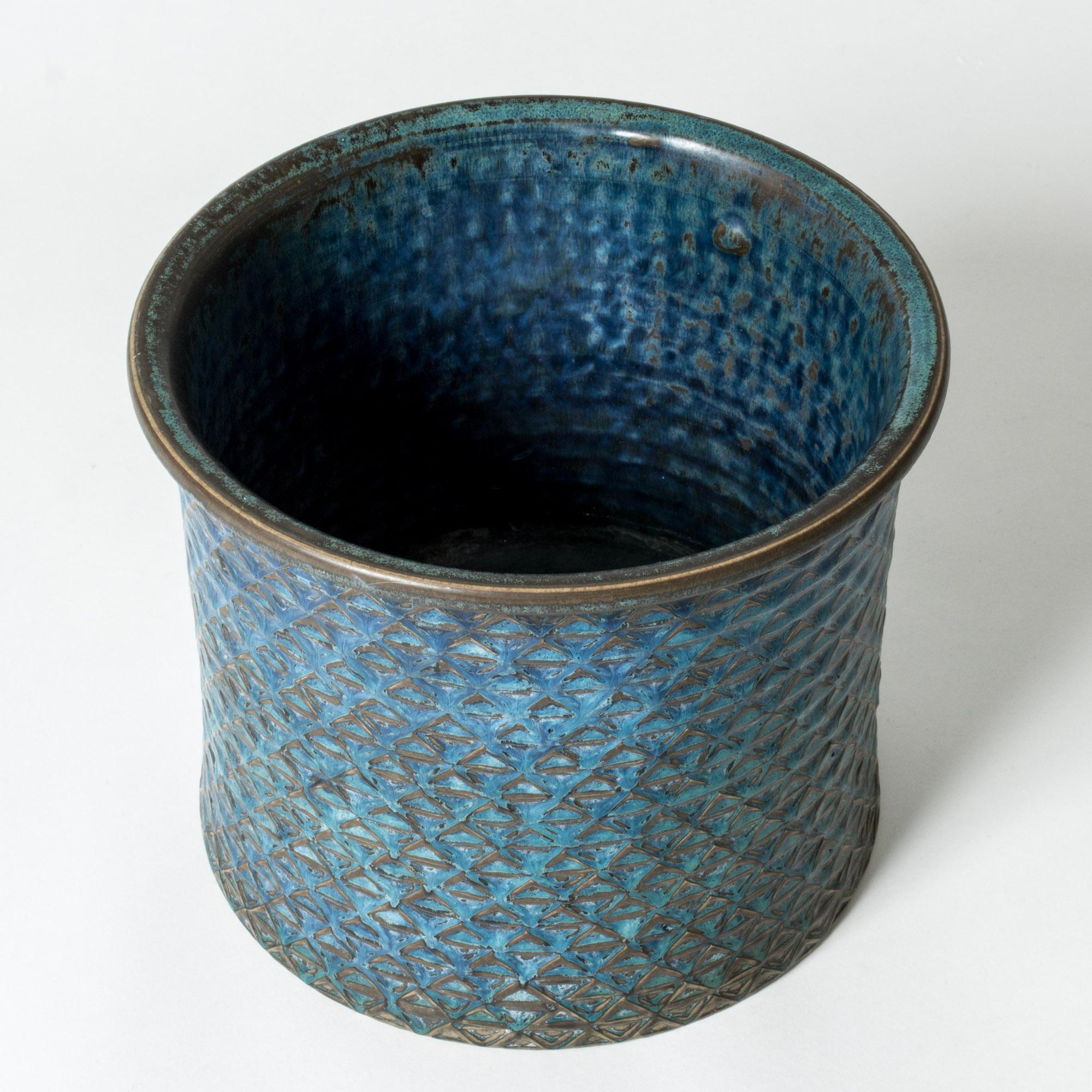 Scandinavian Modern Midcentury Stoneware Vase by Stig Lindberg, Gustavsberg, Sweden, 1960s