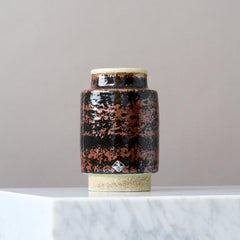 Jarrón de gres de mediados de siglo de Sylvia Leuchovius para Rorstrand, Suecia, años 60