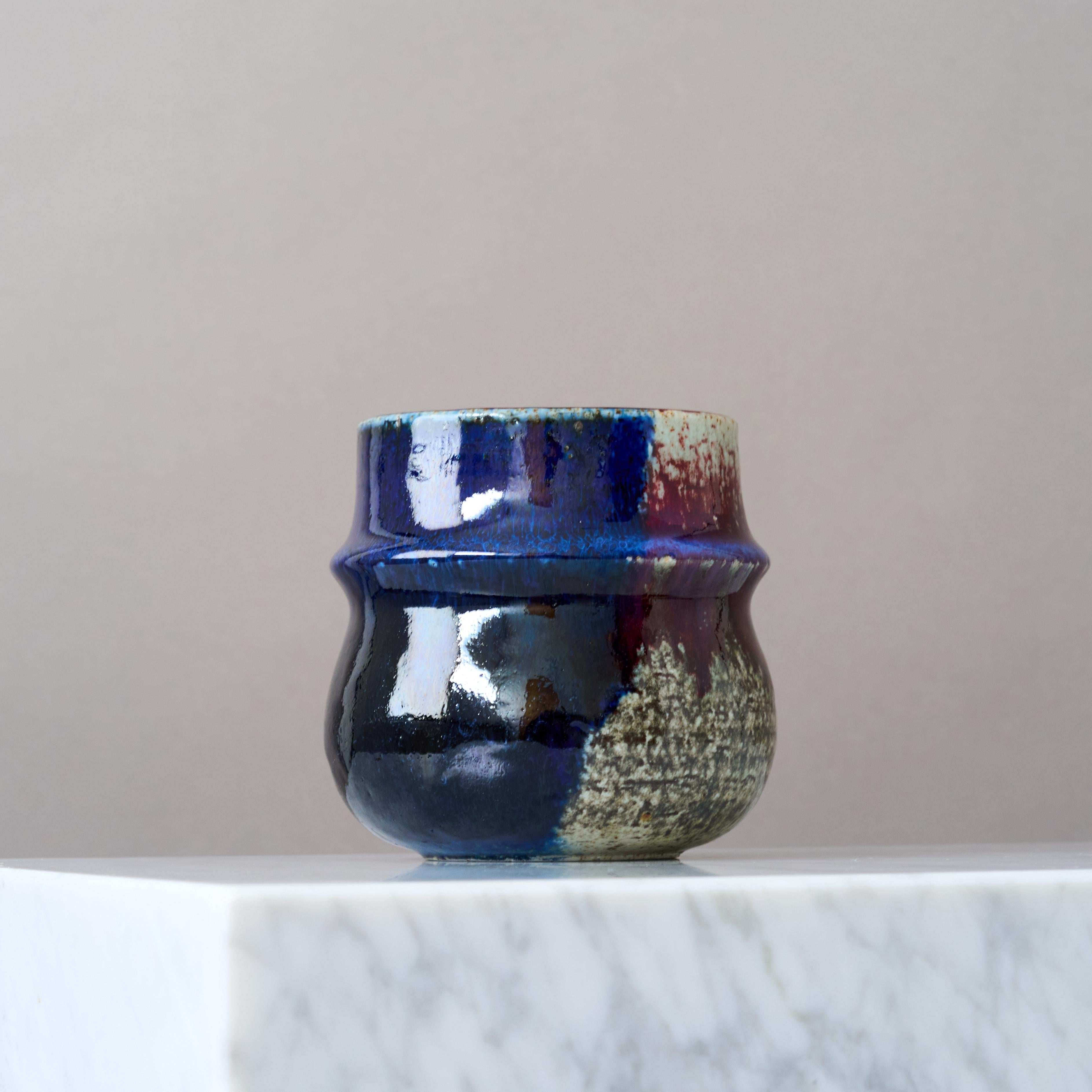 Mid-Century Stoneware Vase by Sylvia Leuchovius for Rorstrand, Sweden ...