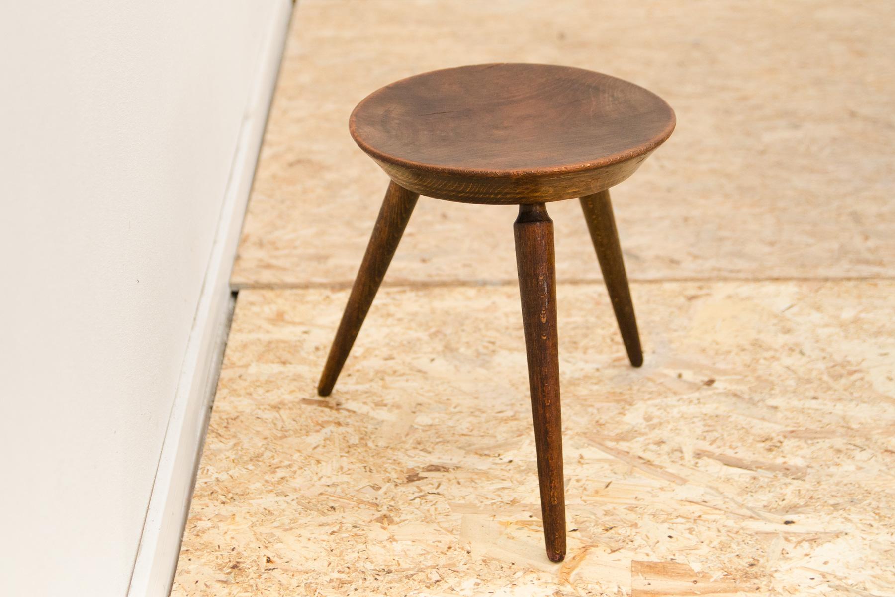 Mid century stool by ÚLUV, 1960´s, Czechoslovakia In Good Condition For Sale In Prague 8, CZ