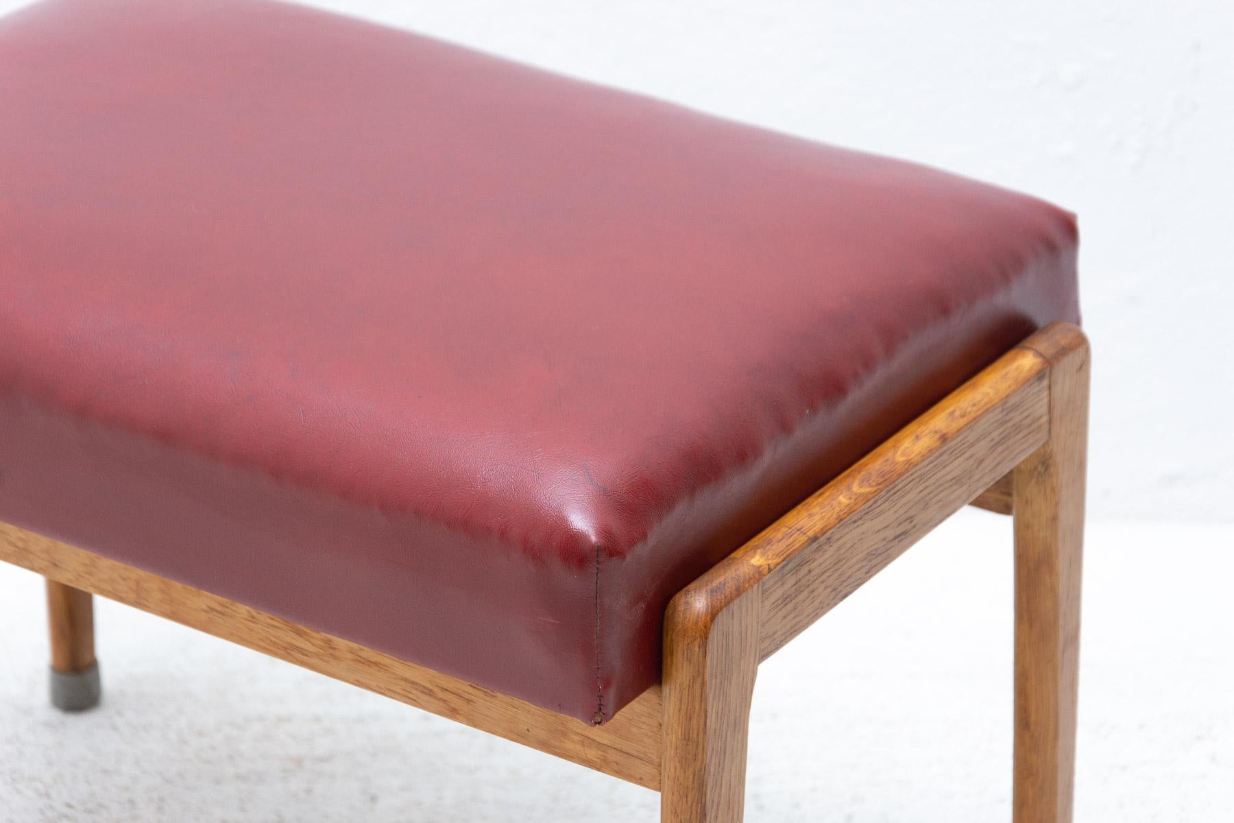 Mid Century Stool, Footrest by ULUV, 1960, Czechoslovakia In Good Condition For Sale In Prague 8, CZ