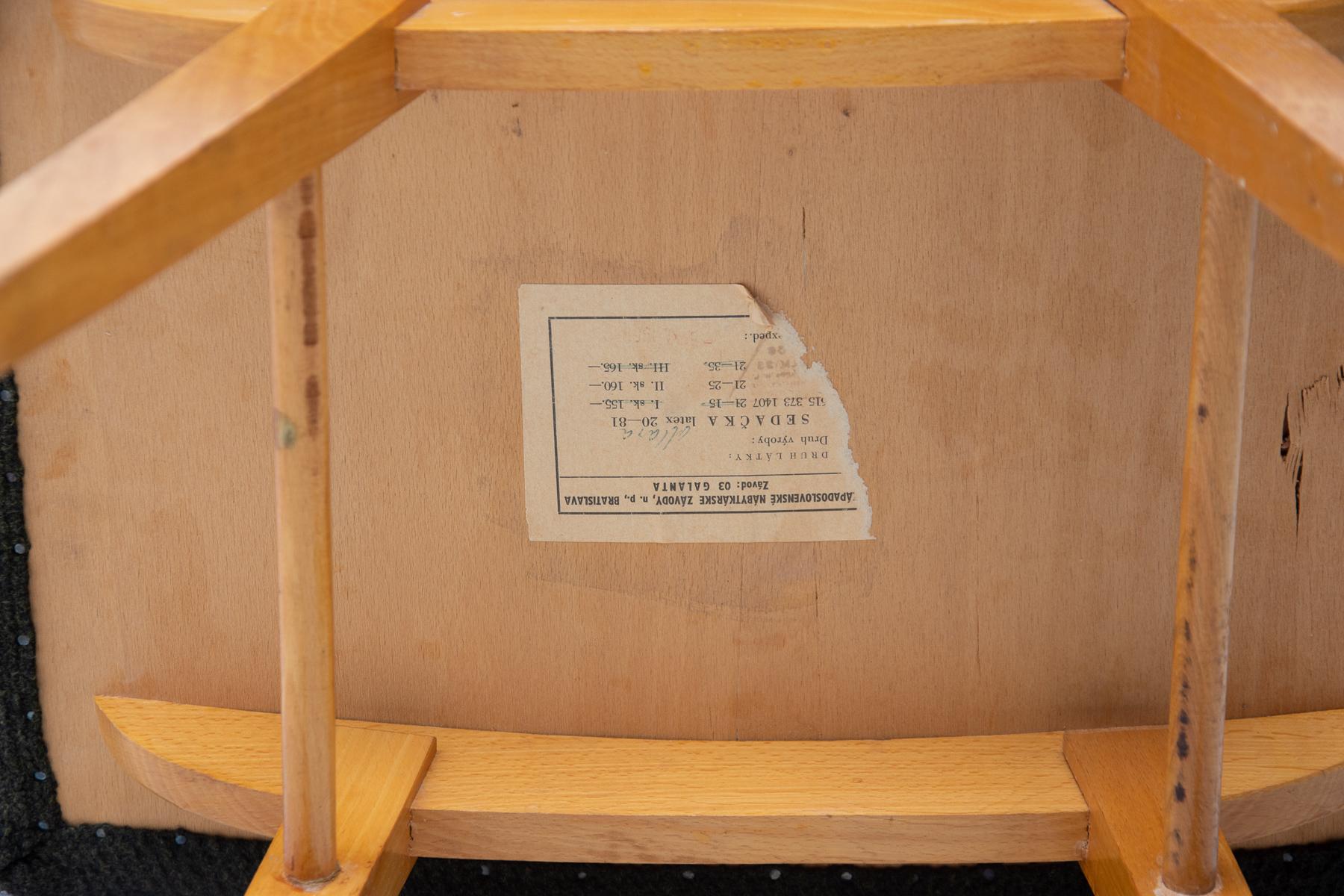 Mid Century Stool, Footrest from Západoslovenské Nábytkárské Závody, 1970, CZ 5