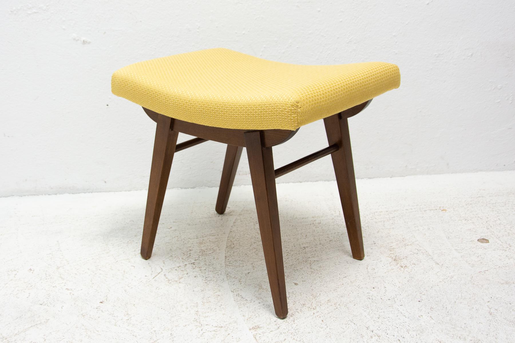 Czech Mid Century Stool, Footrest, Západoslovenské nábytkárské závody, 1970