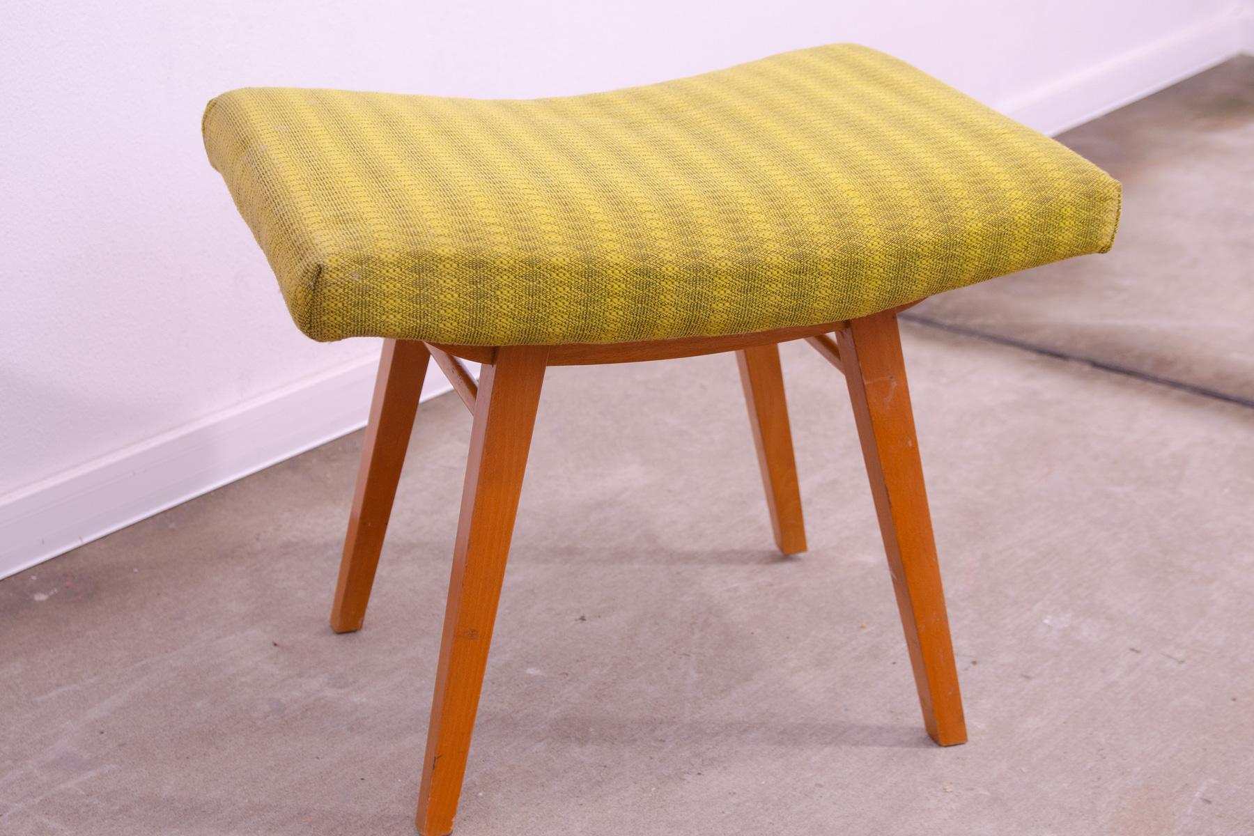 20th Century Mid century stool, footrest, Západoslovenské nábytkárské závody, 1970 For Sale