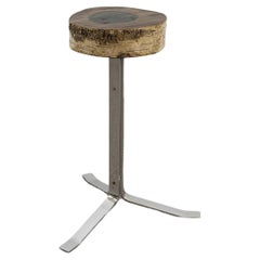 Taburete Mid Century de Abedul y Acero
