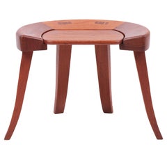 Tabouret en teck massif du milieu du siècle par ESA, années 1950