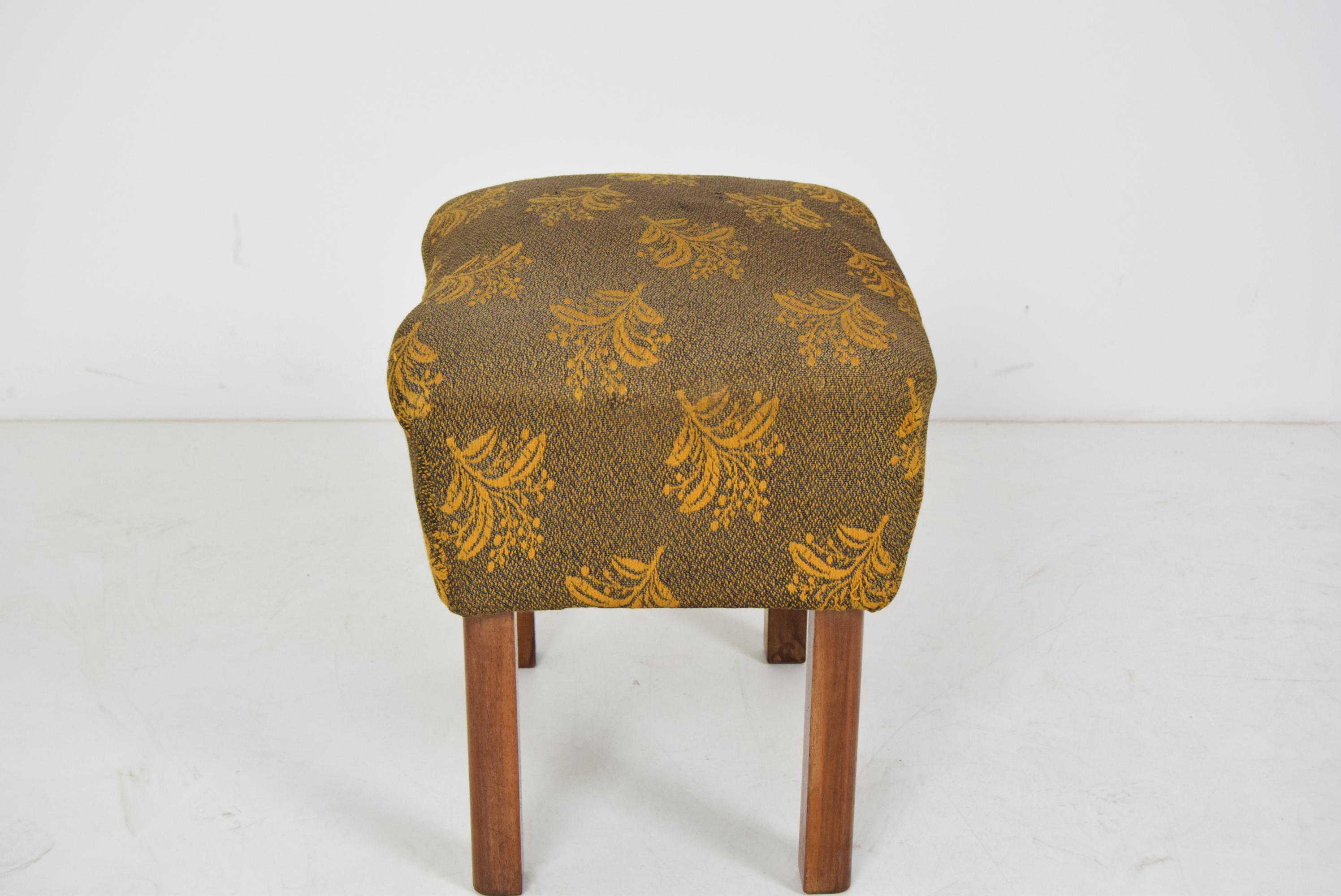 Midcentury Stool or Tabouret, 1950s In Fair Condition For Sale In Praha, CZ