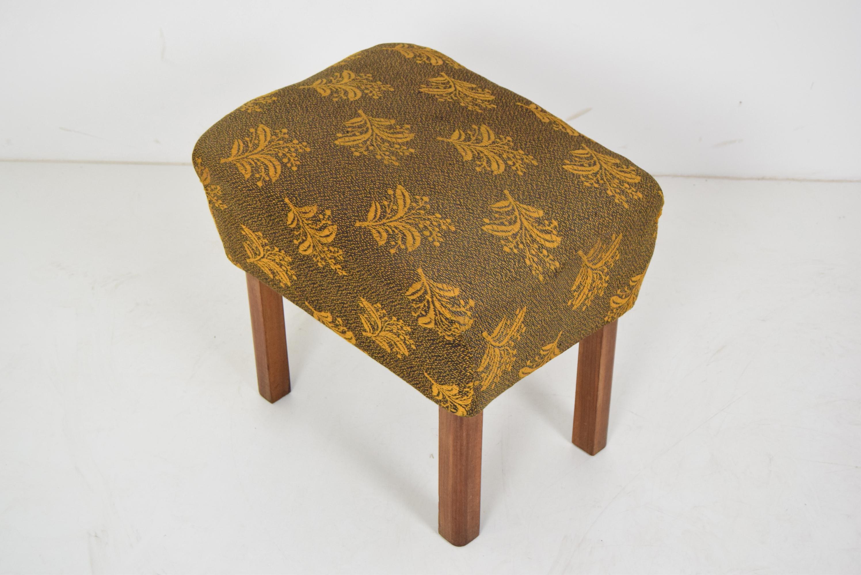 Fabric Midcentury Stool or Tabouret, 1950s For Sale