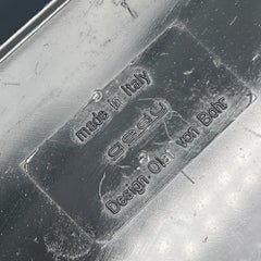 Sgabello di metà secolo con scatola di Olaf von Bohr per Gedy in nero lucido, anni '70