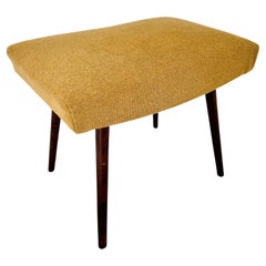 Mid-Century Stool with New Upholstery, Czechoslovakia, 1970's