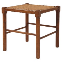 Mid-century stool with rattan Ca.1960