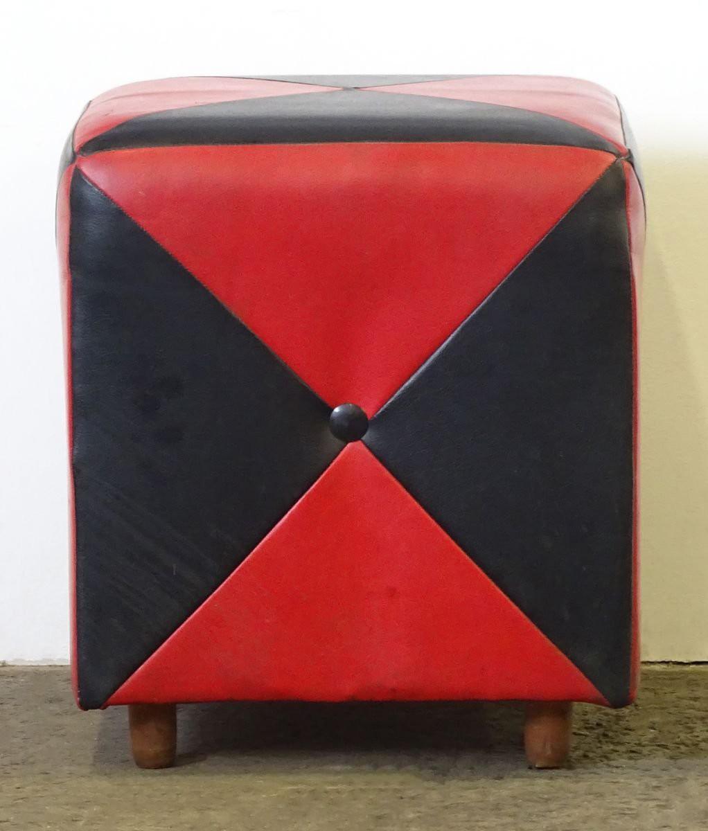 Hungarian Midcentury Stool or Ottoman, 1950s For Sale