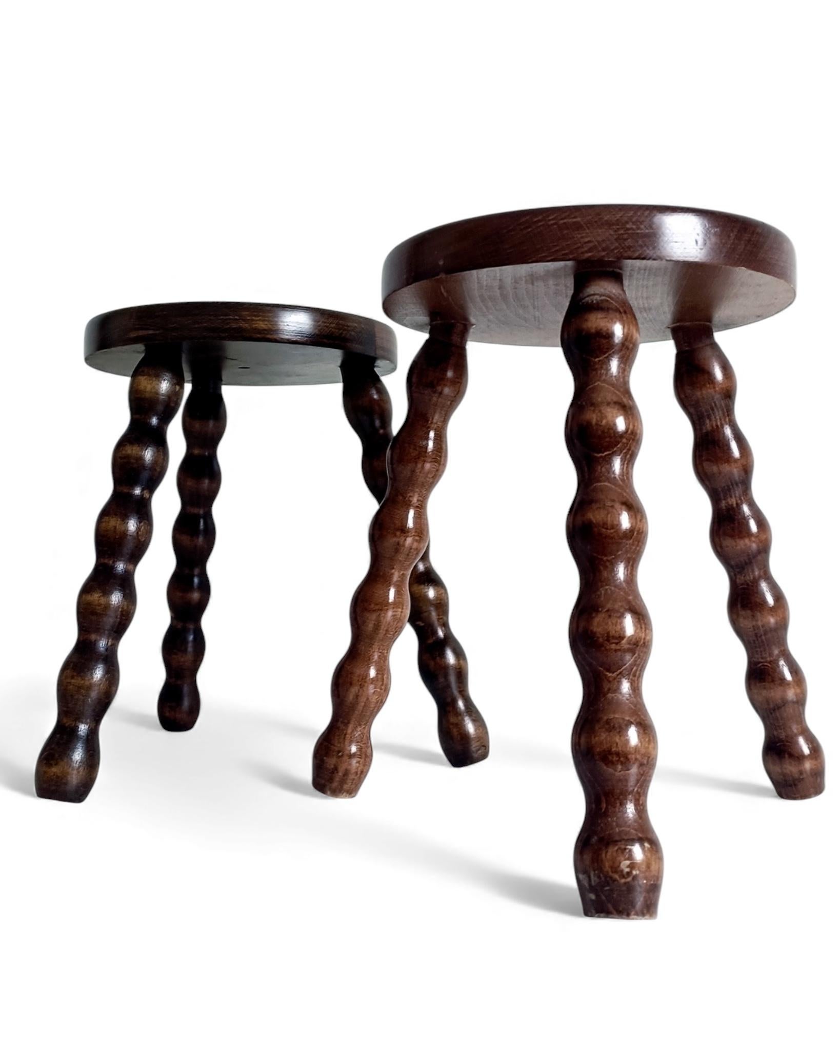 Mid-Century Modern Mid-Century Stools or Accent Tables, Charles Dudouyt Style, France, 1950s en vente