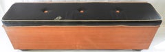 Midcentury Storage Bench with Cushion
