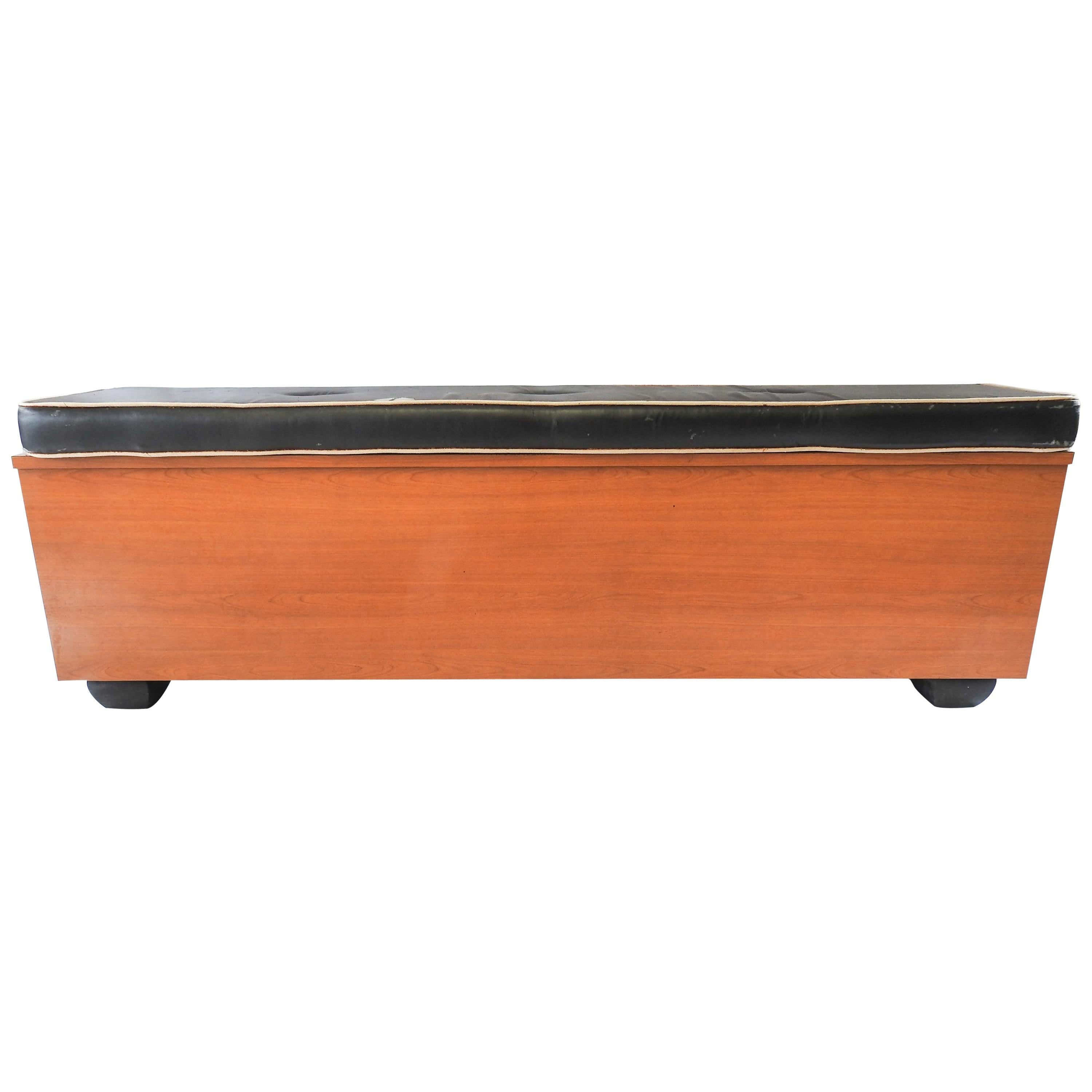 Midcentury Storage Bench with Cushion For Sale at 1stDibs mid century