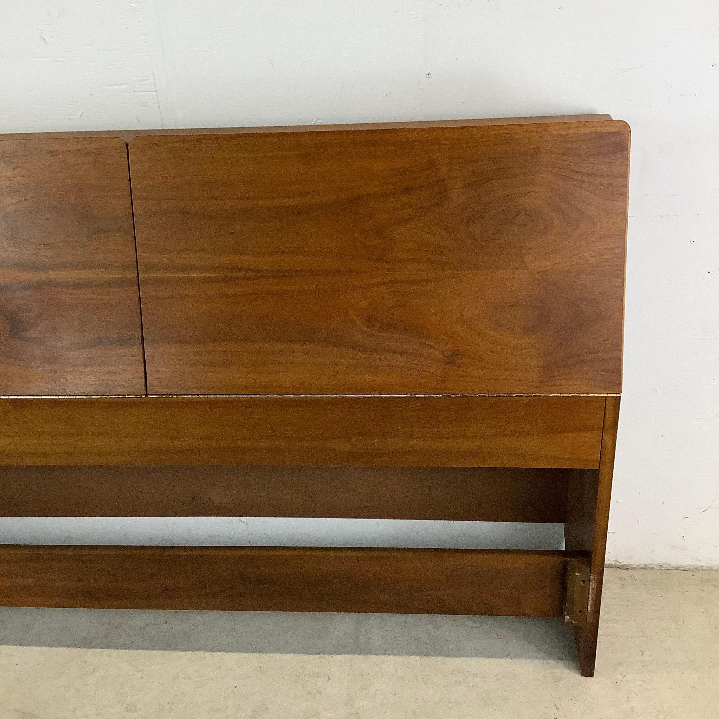 American Mid-Century Storage Headboard by Drexel Declaration- Full Size For Sale